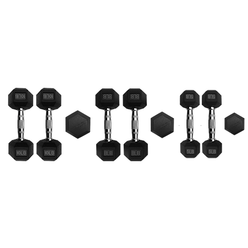 THROWDOWN HIIT HEX DUMBBELLS 45 LBS